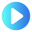 Blue Play button image.